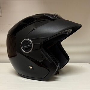 Scorpion EXO 200 Black Open-Face Motorcycle Helmet size Medium unisex